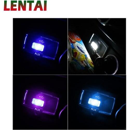 LENTAI 1PC Auto Car LED USB Atmosphere Light Lamp For Lada Toyota Corolla chr Avensis RAV4 Auris Honda Civic Accord Fit CRV