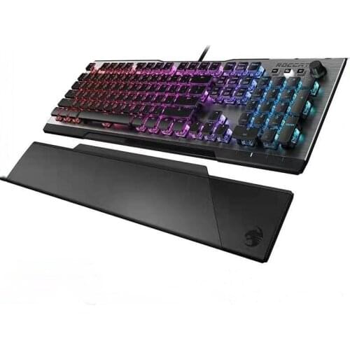 Roccat Vulcan 120 aimo RGB gaming mechanical titan brown switch with palm rest backlit keyboard