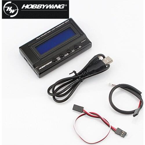 HOBBYWING 3in1 3 in 1 Multifunction Professional LCD Program Box program card (Integrated w/ USB adaptor Lipo Voltmeter
