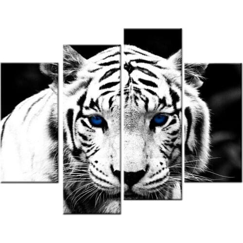 Black and White Tiger Wall Art for living room HD canvas print painting Wall Pictures For bedroom Home Decor Decorative Picture