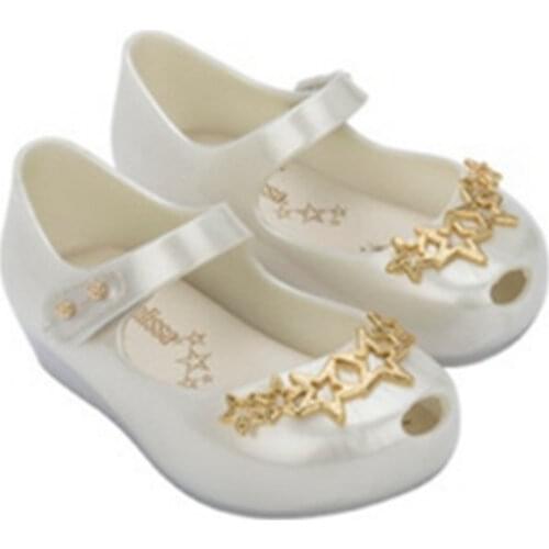 2021 New Melissa Star Jelly Shoes Girl Cute Sandals Mini Melissa Baby Beach Non-slip Jelly Sandals Princess Dance Shoes