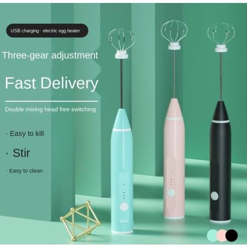 Handheld USB Rechargeable Home Kitchen Multi-Function Coffee Egg White Whisking Electric Mixer Milk Frother