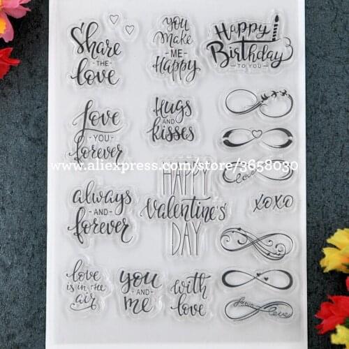 Happy Birthday LOVE Scrapbooking DIY photo cards rubber stamps clear stamps transparent stamp 11x16cm 8101657