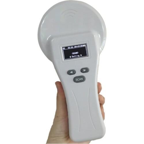 Large storage IOS android bluetooth rfid reader 134.2khz LF FDX-A,HDX, FDX-B Animal microchip reader for livestock