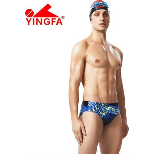 YINGFA briefs men swimwear new racing swimwear mens competition training triangle swimming trunks