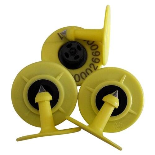 Fdx-B 134.2Khz Cattle Ear Tag Pet Animal Microchip Sheep Coat Id Copper Head Earrings Farm Livestock Supplies x40