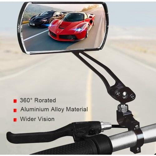 Bike Rearview Mirror Aluminium Alloy Rotated Mirror for MTB Mountain Bike Road Bike