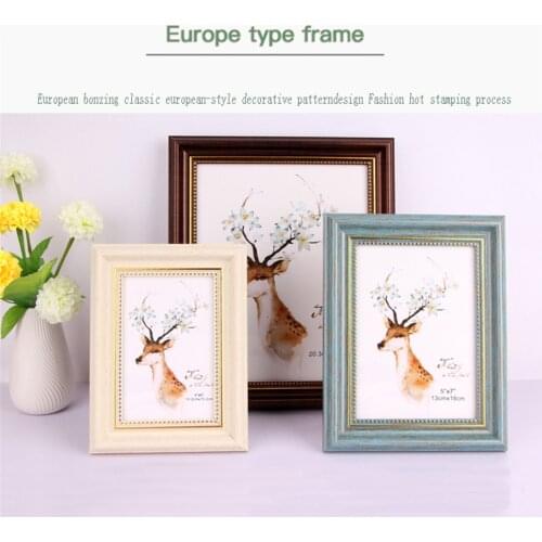 6/8/10 inch Vintage European Photo Frame Picture Poster Stand Wedding Painting Frame Home Art Decor Black Walnut Oak White New