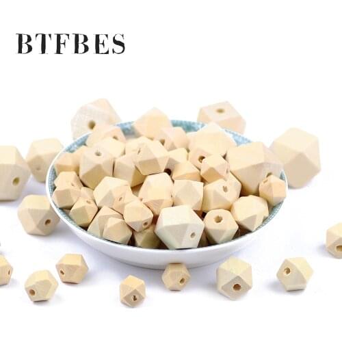 BTFBES 20mm Wood Beads Spacer Beads 12 angle Geometric Beads Jewelry For DIY Wooden Necklace Bracelet Making 10 12 14 16mm Ball
