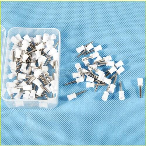 100pc/Box Dental lab Oral hygiene Disposable Polishing Cups As Seen On Tv Brush Polisher Flat Latch Nylon Type Rubber Prophy Cup