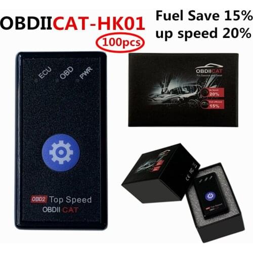 100pcs OBDIICAT-HK01 Super OBD2 ECO NitroOBD2 Gasoline Benzine Chip Tuning Box Plug & Drive Power prog More power More torque