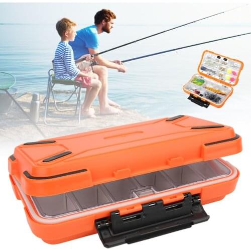2021 Waterproof Fishing Tackle Box Double-Sided Opening and Closing Bait Lure Hooks Storage Case Bait Accessory Box