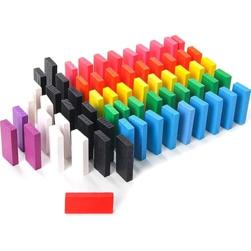 300 Pcs Childrens Color Classification Rainbow Wood ino Building Block Kit Early Game Childrens Educational Toys