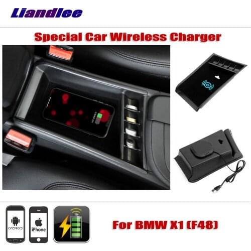 Accessories For BMW X1 (F48) 2016-2018 Special Car Wireless Charger Armrest Storage For iPhone Android Phone Battery Charger