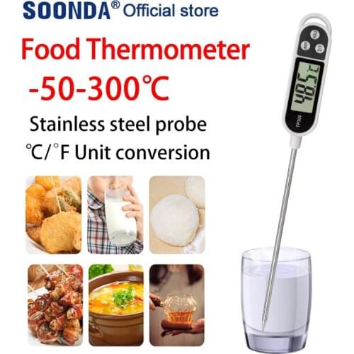 Electronic probe kitchen food thermometer meat cooking water milk BBQ roast meat fruit center thermometer temperature tester
