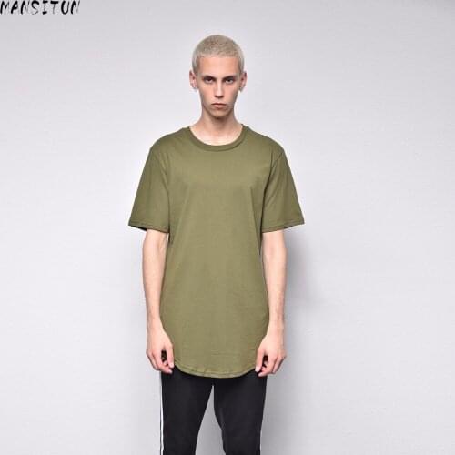 Man Si Tun Fashion Summer Men Extended Hip Hop T shirt Oversized Tyga Kpop Swag Clothes Mens Casual FOG Streetwear Camisetas