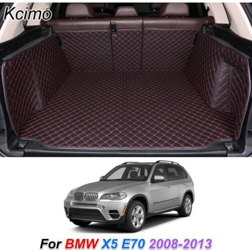 Leather Car Trunk Mat For BMW X5 E70 2008 2009 2010 2011 2012 2013 Cargo Liner Trunk Floor Pad Carpet Car Accessories