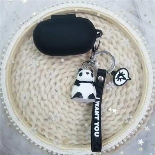 Cute Silicone Cover for Samsung Galaxy Buds 2019/ Buds+ Plus Case Bluetooth Earphone Protect Accessories Panda Keyring Decor