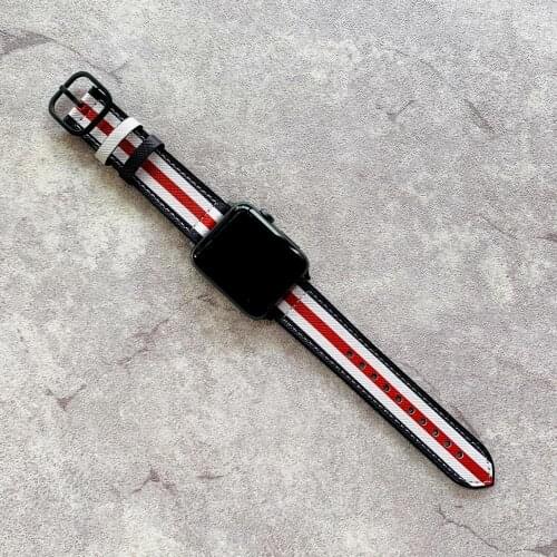 Fashion Silicone/Leather Sports Watchbands For Apple Watch Band 38mm 40mm 42mm 44mm Apple iWatch Strap Series 2 3 4 5 Bracelet