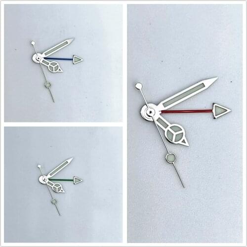 New Watch Part GMT Hands Green Luminous Fit Mingzhu3804 DG5883 Automatic Movement