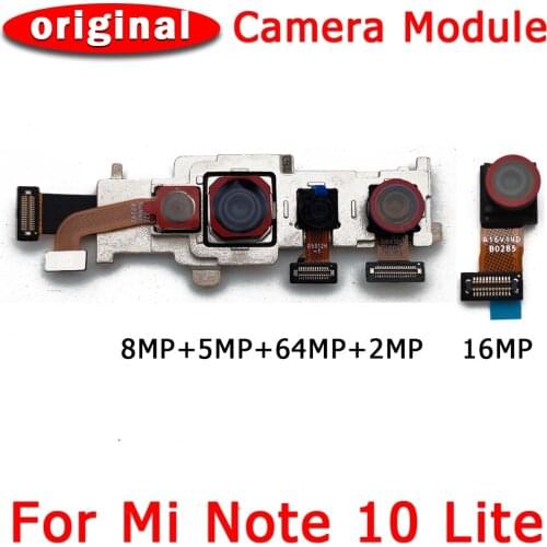 Original Front and Rear Back Camera For Xiaomi Mi Note 10 Lite Note10 Main Frontal Selfie Camera Module Replacement Spare Parts