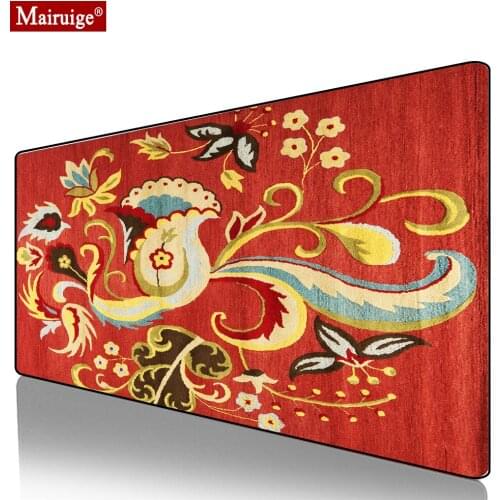 Persian Rug Orange Mouse Pad XXL Gamer Desk Mat Padmouse Large Keyboard Pad Gaming MousePad 90x40/70x30cm for Laptop Table Pads