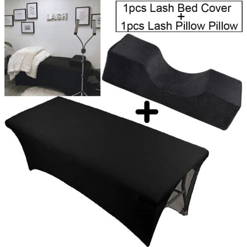 Lash Pillow Headrest Neck Support Eyelash Pillow And Eyelash Extension Elastic Sheet Bed Cover Makeup Salon Grafting Lash Salon