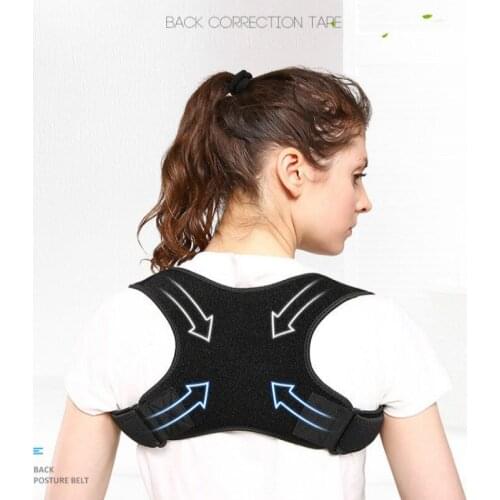 Back Spine Posture Corrector Strap Adjustable Shoulder Belt Protector Brace Pain Relief Compression Bandage for Men Women Child