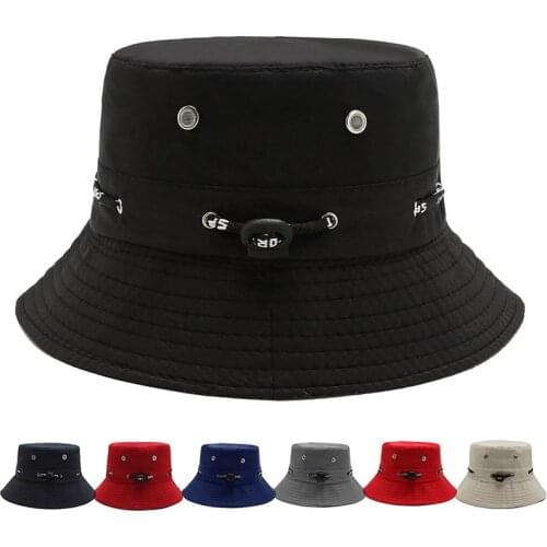 Fisherman Hat Summer Sun Shade Sunscreen Breathable Drawstring Hat New Lightweight And Adjustable Bucket Hat For Men And Women