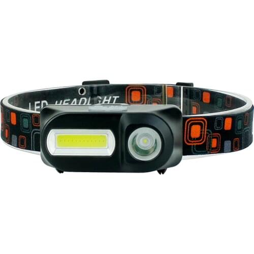 COB+XPE LED Headlight Portable USB Rechargeable Camping Head lamp Fishing Headlight 18650 Battery Hiking Night Fishing Light
