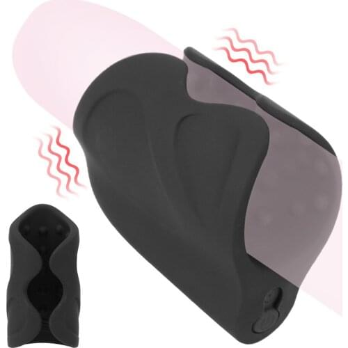 Penis Delay Trainer Penis Extender Delayed Ejaculation Blowjob Glans Vibrator Sex Toys for Men Male Masturbator 10 Modes