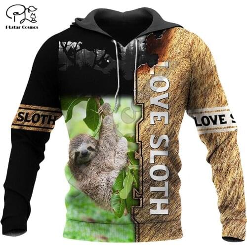 PLstar Cosmos 3D Printed Hunter hunting Sloth Doom Animal Harajuku Streetwear women men Funny Hoodies/Sweatshirt/Jacket