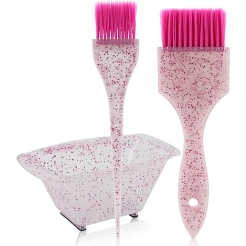 1 Set Non-slip Handle Dyeing Hair Brush Bowl Kit Hairdressing Styling Tool C1FF