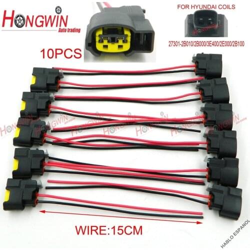 10Pcs 273502B000 Ignition Coil Wire Fits HHyundai Kia Veloster Rio Soul 10-14 1.6L 273012B010,273002E000,273012B100,273013E400