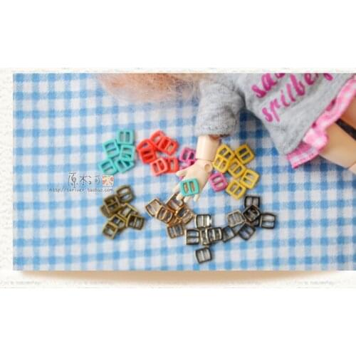 100pcs Mini button buckle blyth doll clothing accessory Tri-glide 3 mm ultra-small belt buckle doll clothes buttons shoes buckle