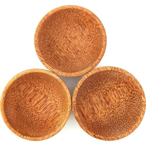 11.5cm Coconut Wooden Bowl Natural coconut wooden bowl set handmade coconut shell
