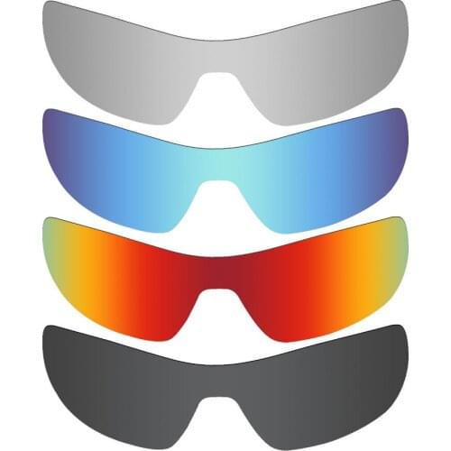 4 Pieces Mryok POLARIZED Replacement Lenses for Oakley Offshoot Sunglasses Stealth Black & Ice Blue & Fire Red & Silver Titanium