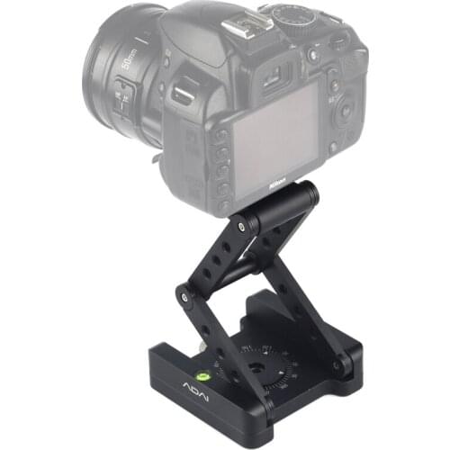 ADAI 360 Degree Rotation 3-Folding CNC Aluminum Quick Release Plate Holder Tripod M Flex Tilt & Ball Head For Camera Accessories