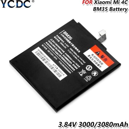 3.84V 3080mAh BM35 Mobile Phone Battery Lithium Battery For Xiaomi 4C Mi4c M4C Phone Batteries Replacement Bateria Accumulator