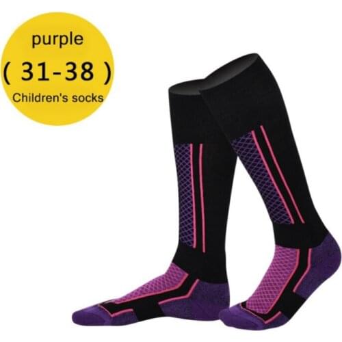 Children Kids Winter Thermal Ski Socks Thicken Cotton Warm Socks Snowboarding Skiing Hiking Stocking Cycling Socks Leg Warmer