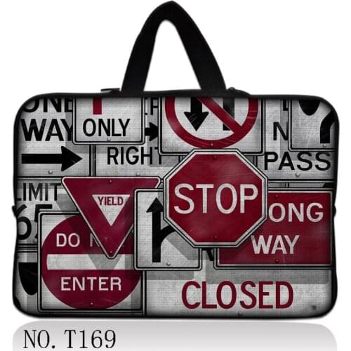 Traffic sign Laptop Bag 13/14/15 Macbook Case Notebook Sleeve Bag Side Carry Briefcase Computer Handbag for AUSU HP DELL Xiaomi
