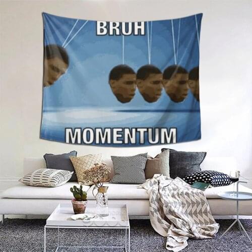 Bruh Momentum Tapestry Meme Tapestry Wall Bedspread Bohemian Hanging Blanket For Living Room
