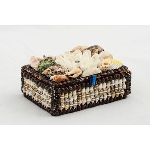 Indian Hand Work Of Tamithalat Design Product Sea Shell Jewelry Box