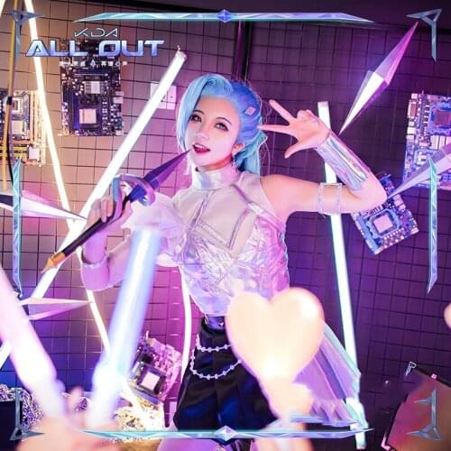 Irelia H Store LOL KDA Seraphine Cosplay Costume THEBADDEST Seraphine Cosplay Costume dress female can daily dress