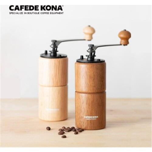 CAFEDE KONA Coffee Hand Grinder Coffee Beans Manual Grinder Coffee Grinder Mini Wooden Coffee Milling Machine / Coffee Pot