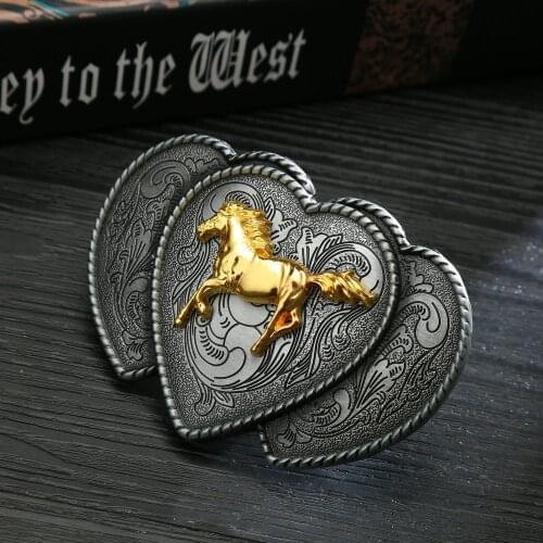 Western cowboy belt buckle Wanma galloping zinc alloy belt buckle