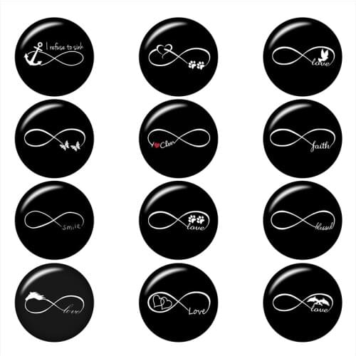 Beauty Fashion LOVE DOG smile Infinity photo glass cabochon demo flat back Making findings 12mm/18mm/20mm/25mm A6519