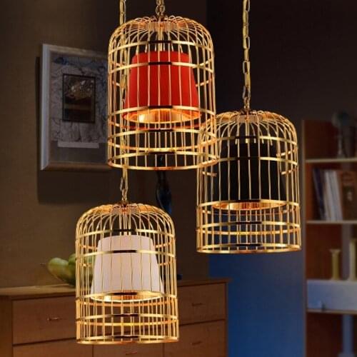 Birdcage Creative Showroom Office Shop Lamp Living Dining Room Droplight Bar European-style Sphere Led Pendant Light