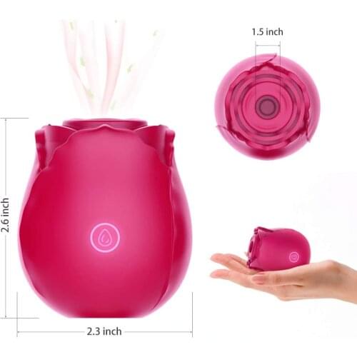 Best Selling G Spot Rose Clitoral Sucking Vibrator with 7 Intense Suction Sex Toys for Women Clit Sucker Nipple Stimulator