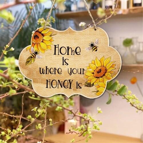 Sweet Home Wooden Plaques Craft Home Decorations Pendants Ornaments for Holiday Party